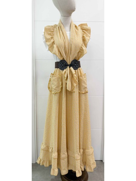 CONJUNTO FALDA Y PIQUILLO MOSTAZA 2